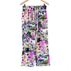 Maria Cher Berisso Lewis Viscose Pants Wide Leg Medium Hawaiian Floral